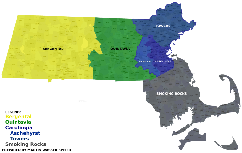 Map of SCA groups in Massachusetts